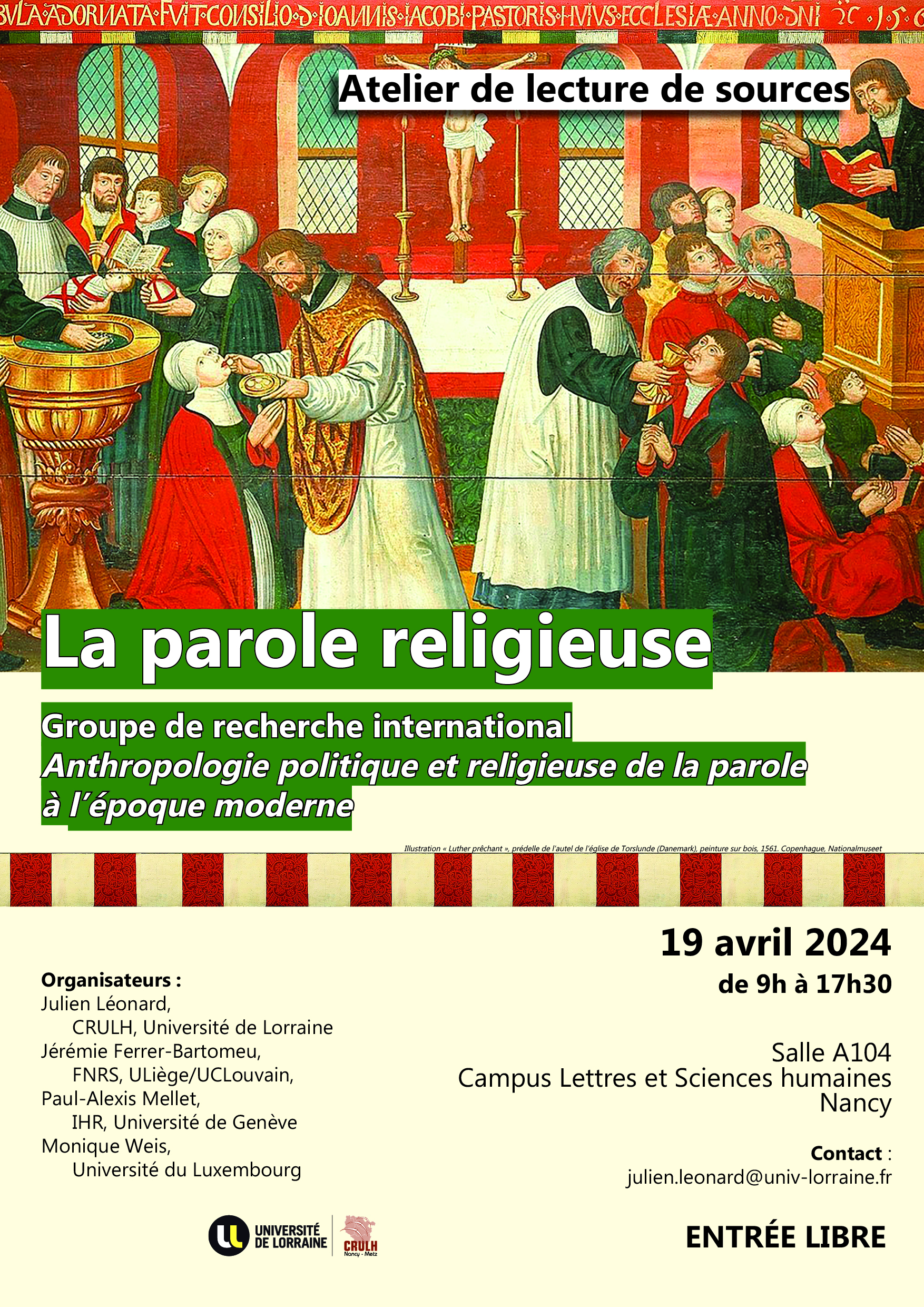 affiche la parole religieuse