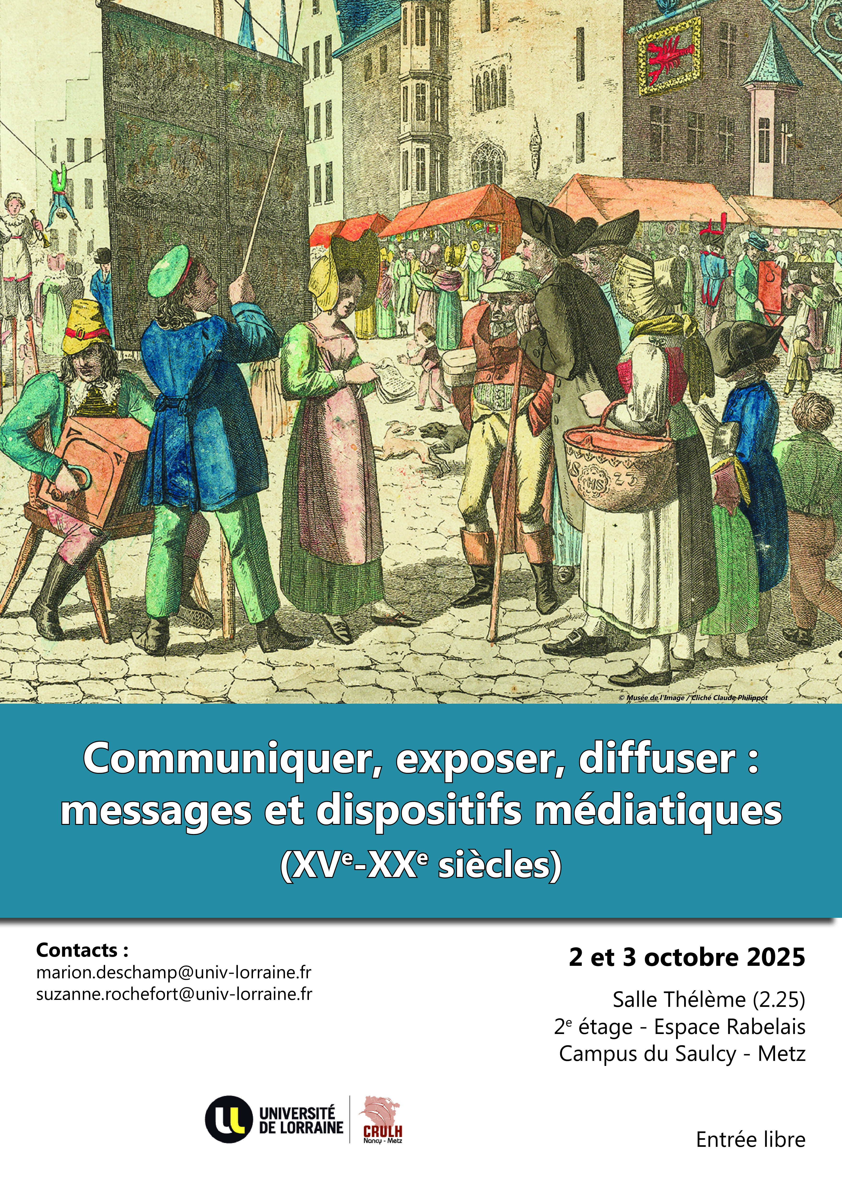 affiche communiquer, exposer, diffuser