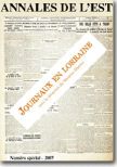 Couverture Numéro spécial : Journaux en Lorraine