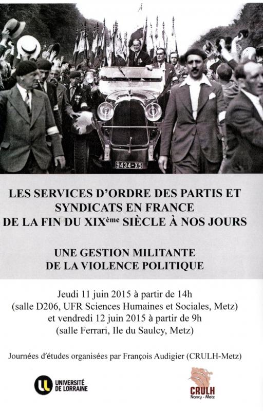 Affiche services d'ordre