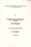 Couverture Organisations internationales et architectures européennes (1929-1939)