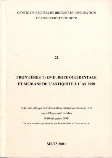 couverture Frontières (?) en Europe occidentale et médiane de l'Antiquité à l'an 2000